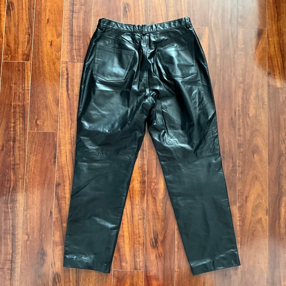 Vintage Unisex Gap Jeans, Leather straight classic Pants Size 16 36, 80’s - Picture 3 of 5